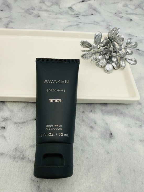 TUMI Awaken 08:00 GMT Body Wash,Citrus Woody Aromatic Cedar-Travel50ml,1.7oz-NEW - Picture 3 of 12